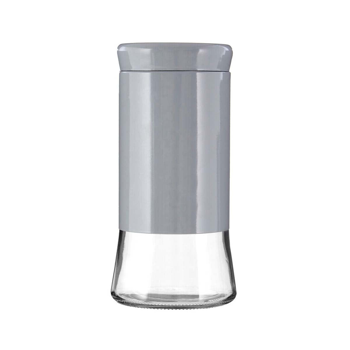 Grey Steel Wrap Glass Storage Jar - 1500ml