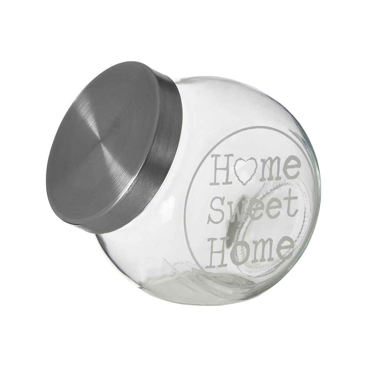 Olivia 700ml Glass Storage Jar with Metal Lid