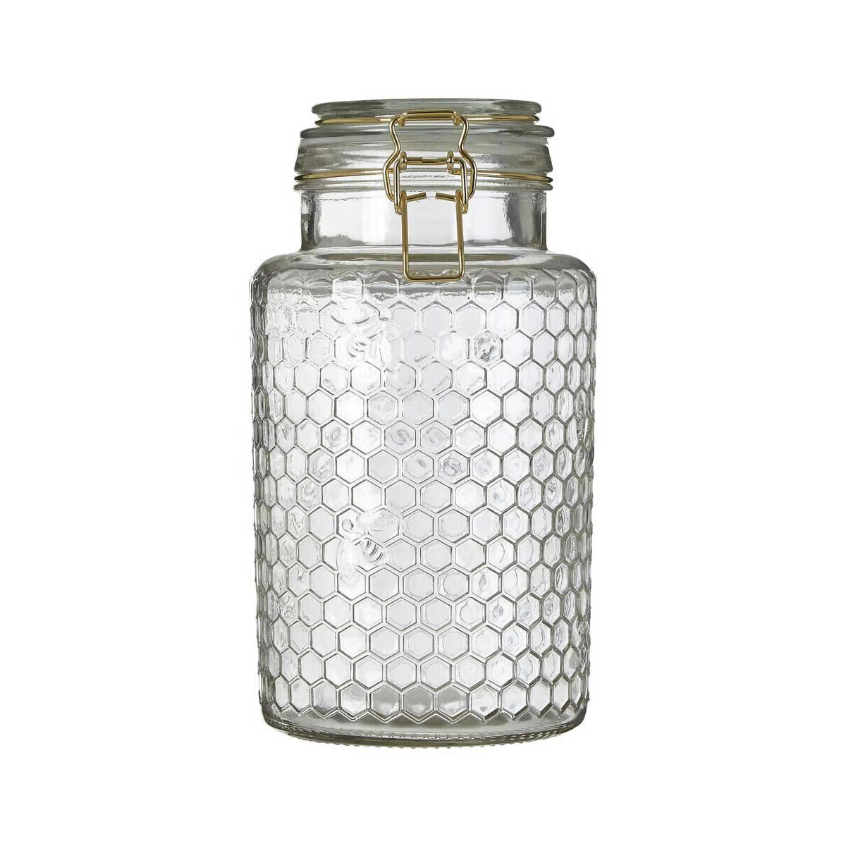 Apiary Gold Wire Large Glass Jar