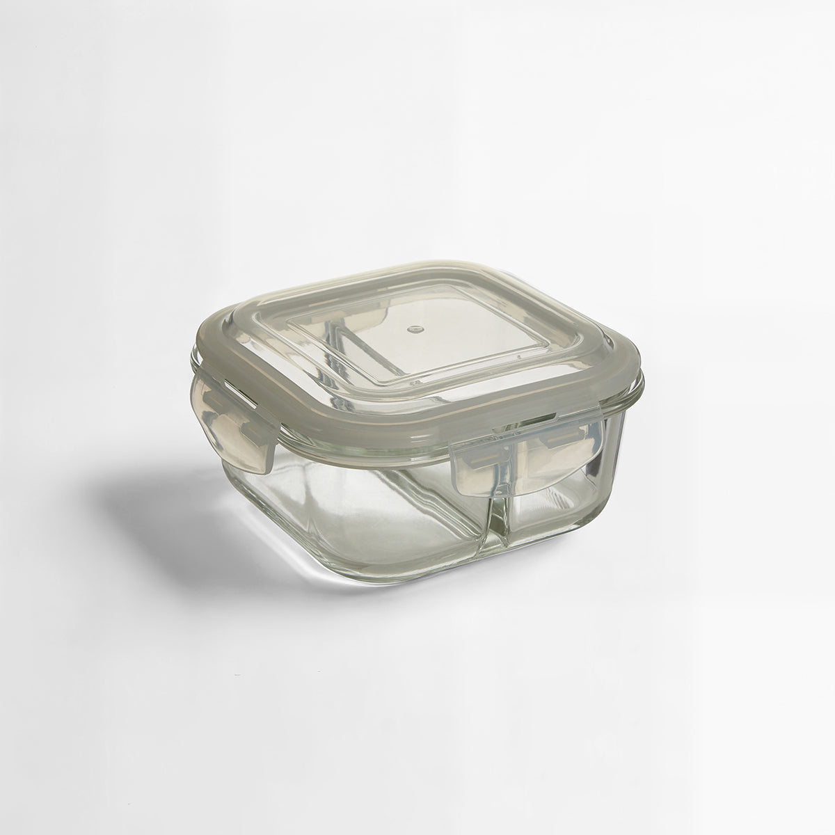 Freska 2 Section Square Glass Container With Lid 800 ml