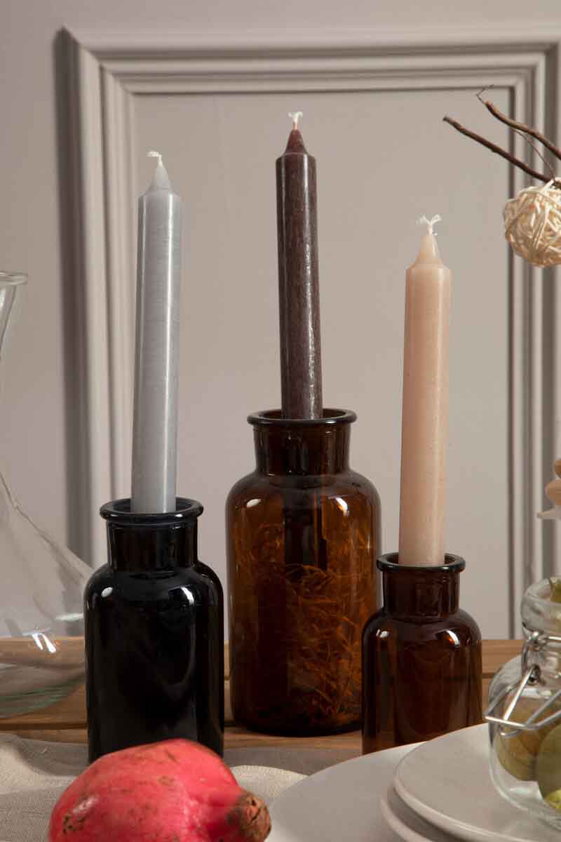 Apothecary Black Glass Reagent Bottle