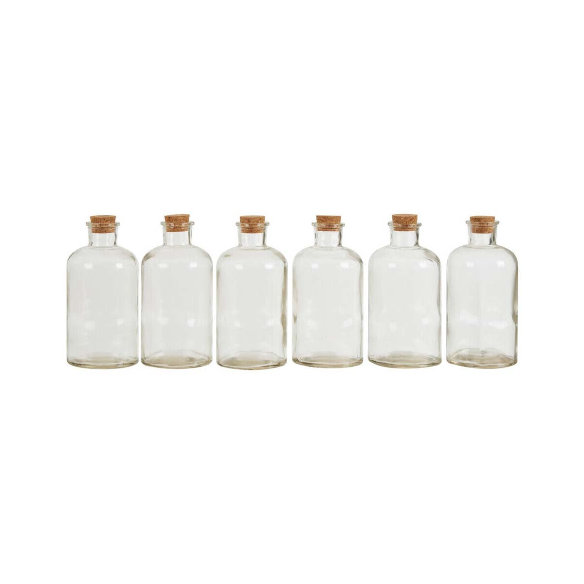 Tromso Set of 6 Round Glass Bottles