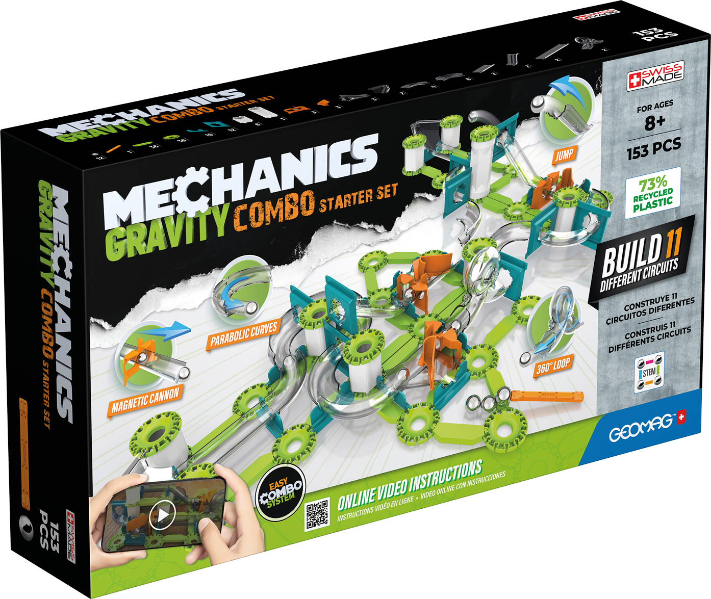 Geomag Mechanics Gravity Combo Starter Set 153 Pieces