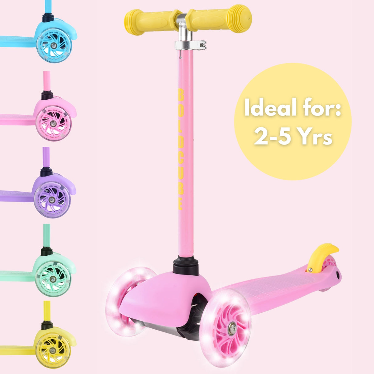 Pink & Yellow - Teeny 3 Wheel Scooter