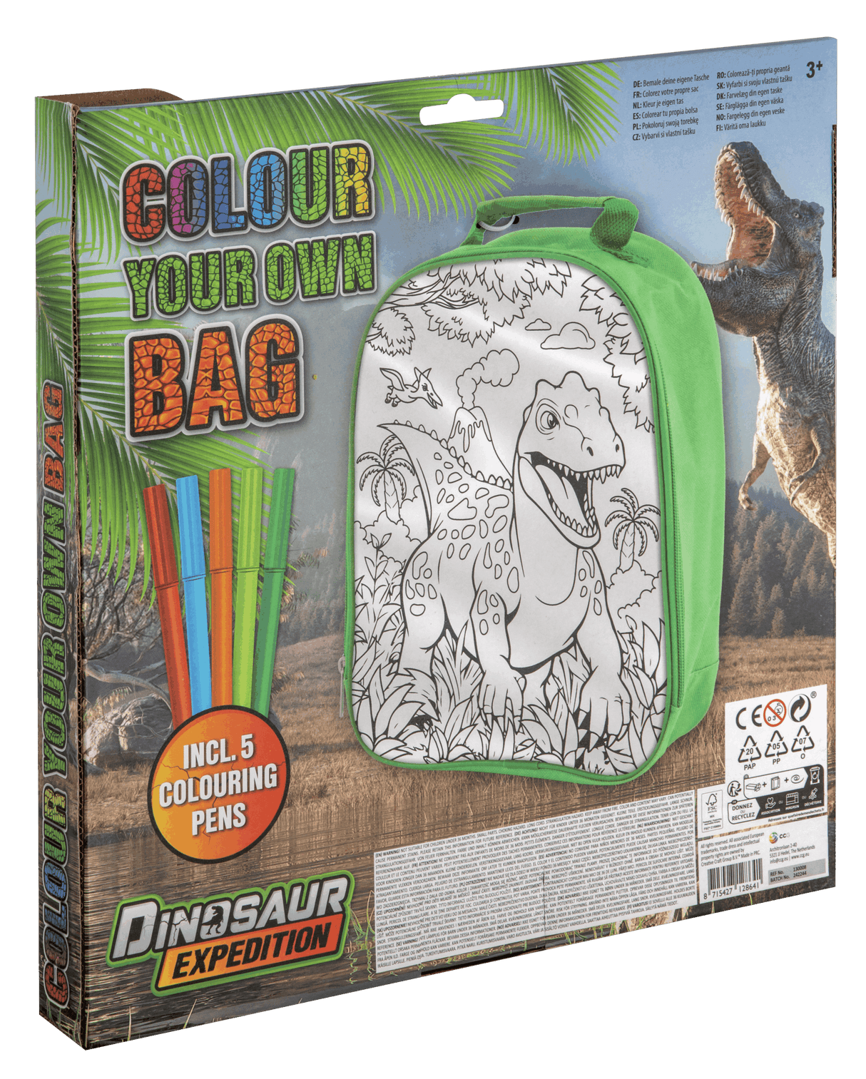 Dino Colour Your Own Bag