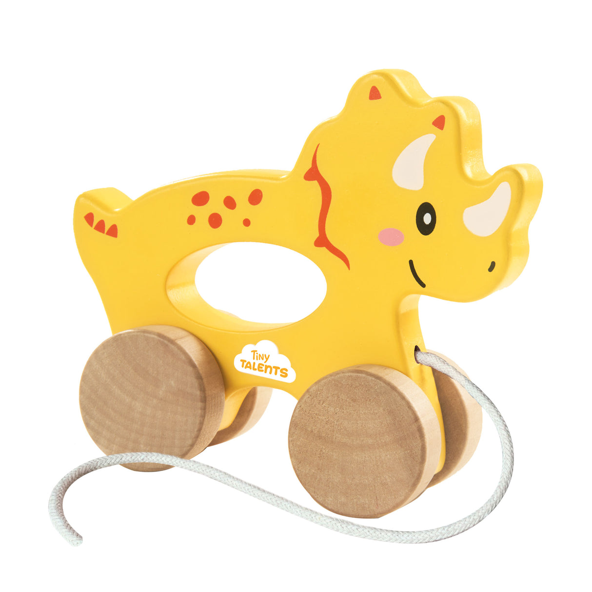 Push and Pull 2 in 1 Wooden Triceratops