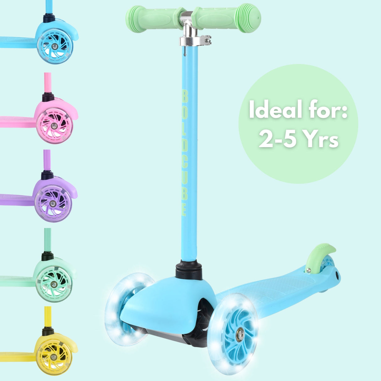 Blue & Green - Teeny 3 Wheel Scooter