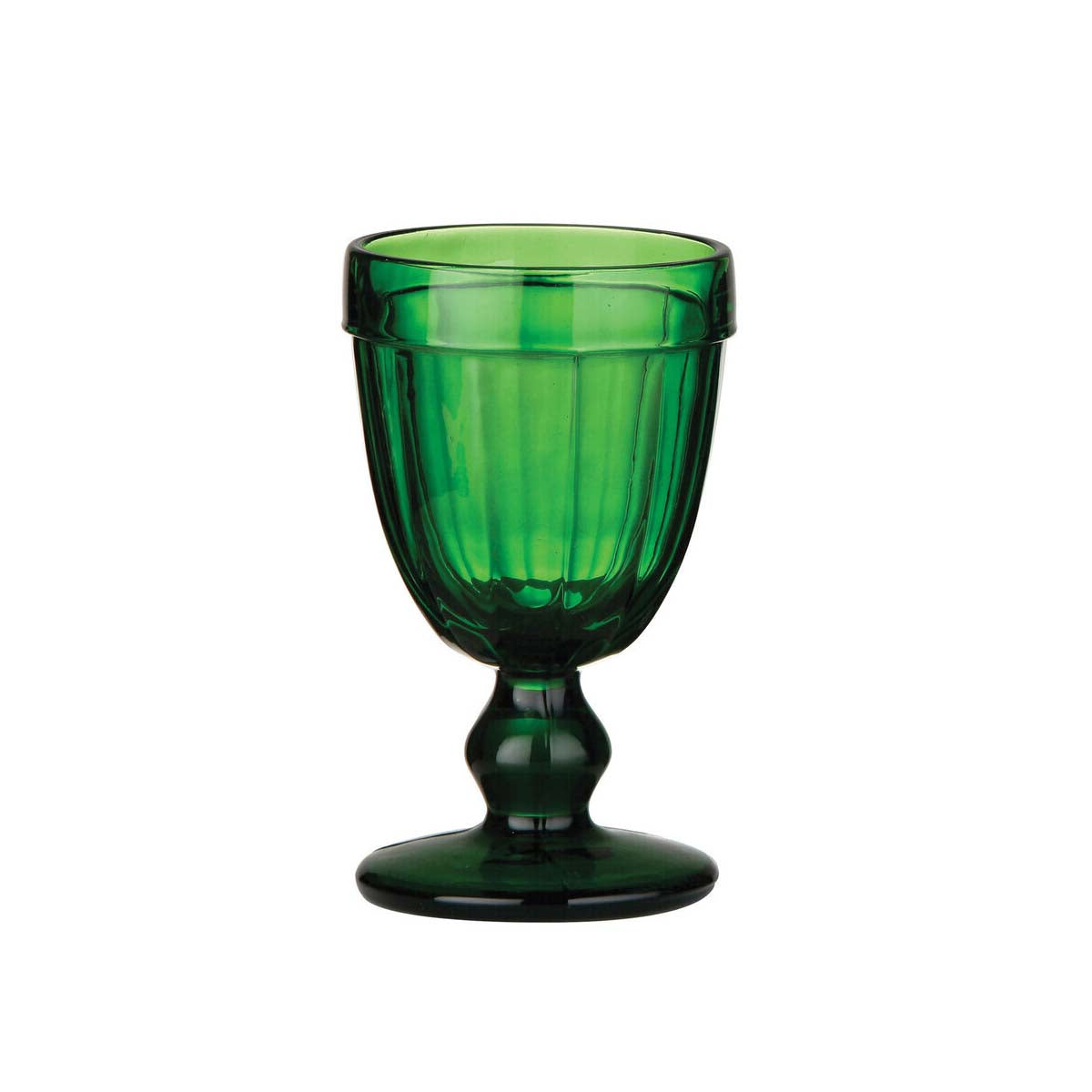 Green Coloured Glass Sundae Goblet