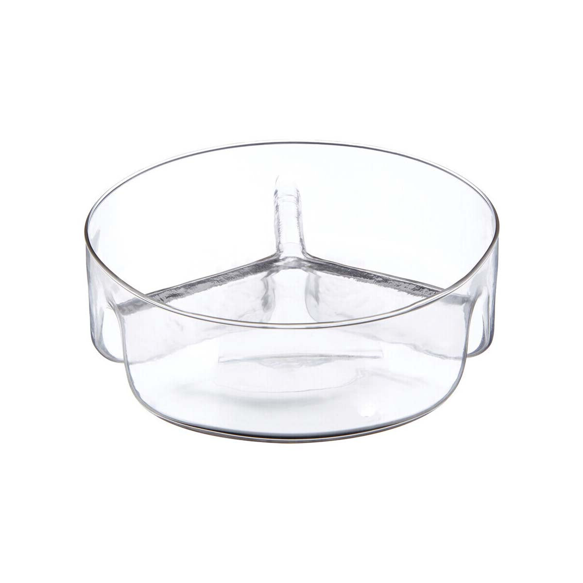 3 Section Equal Sided Glass Serving Dish