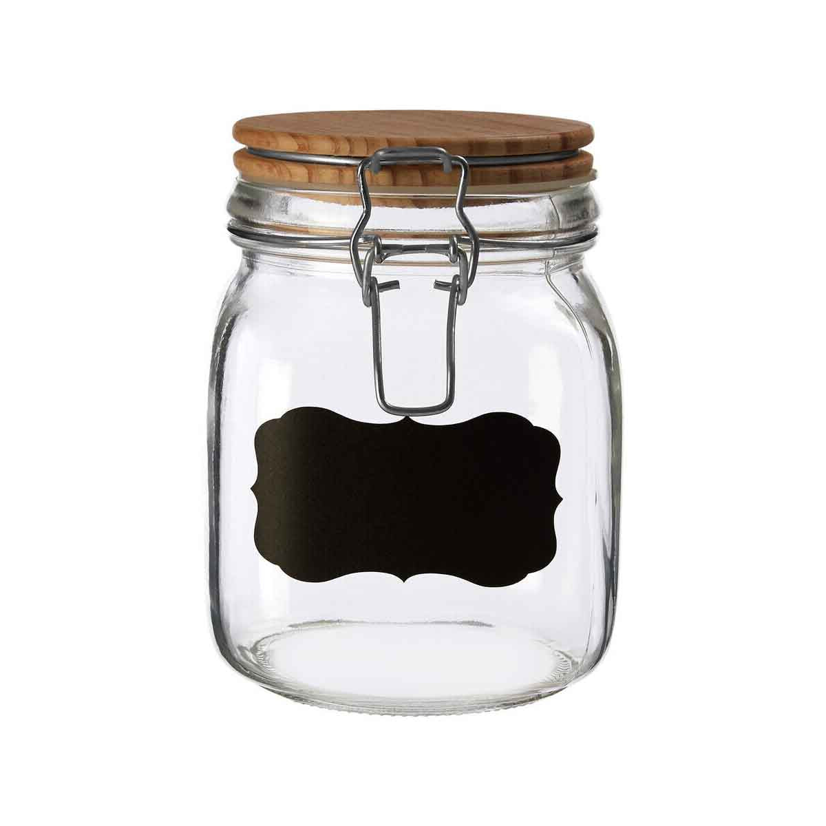 Grocer Small Storage Jar with Pine Wood Lid