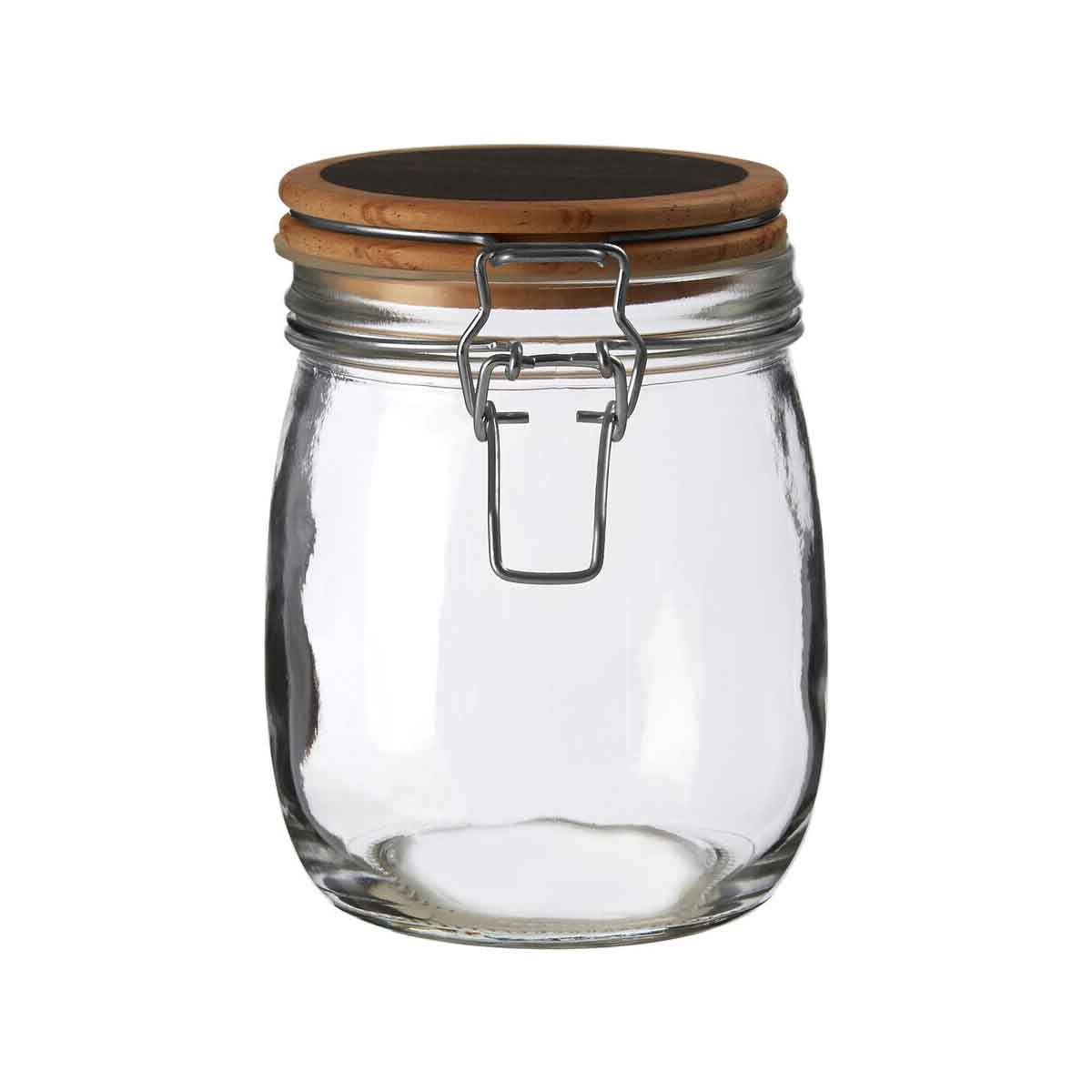 Appert Glass Storage Jar with Wooden Lid 750 ml