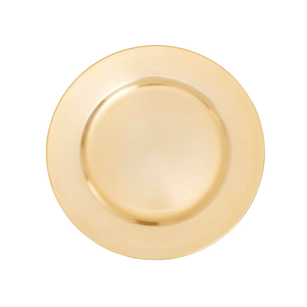 33cm Dia Flat Gold Decorative Charger Plate