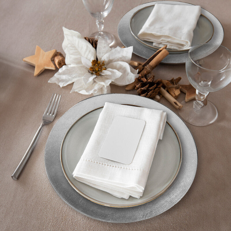 33cm Dia Silver Finish Charger Plate