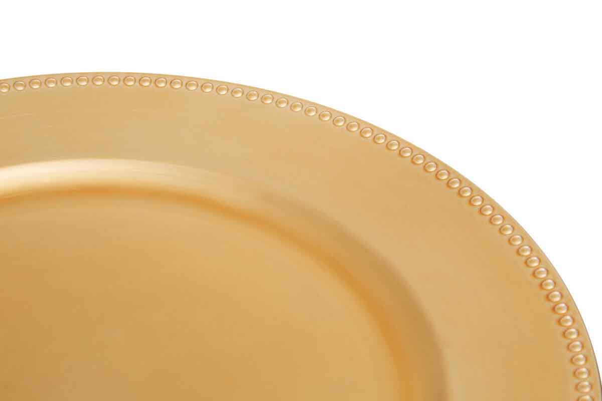 Dia Gold Charger Plate With Round Dots
