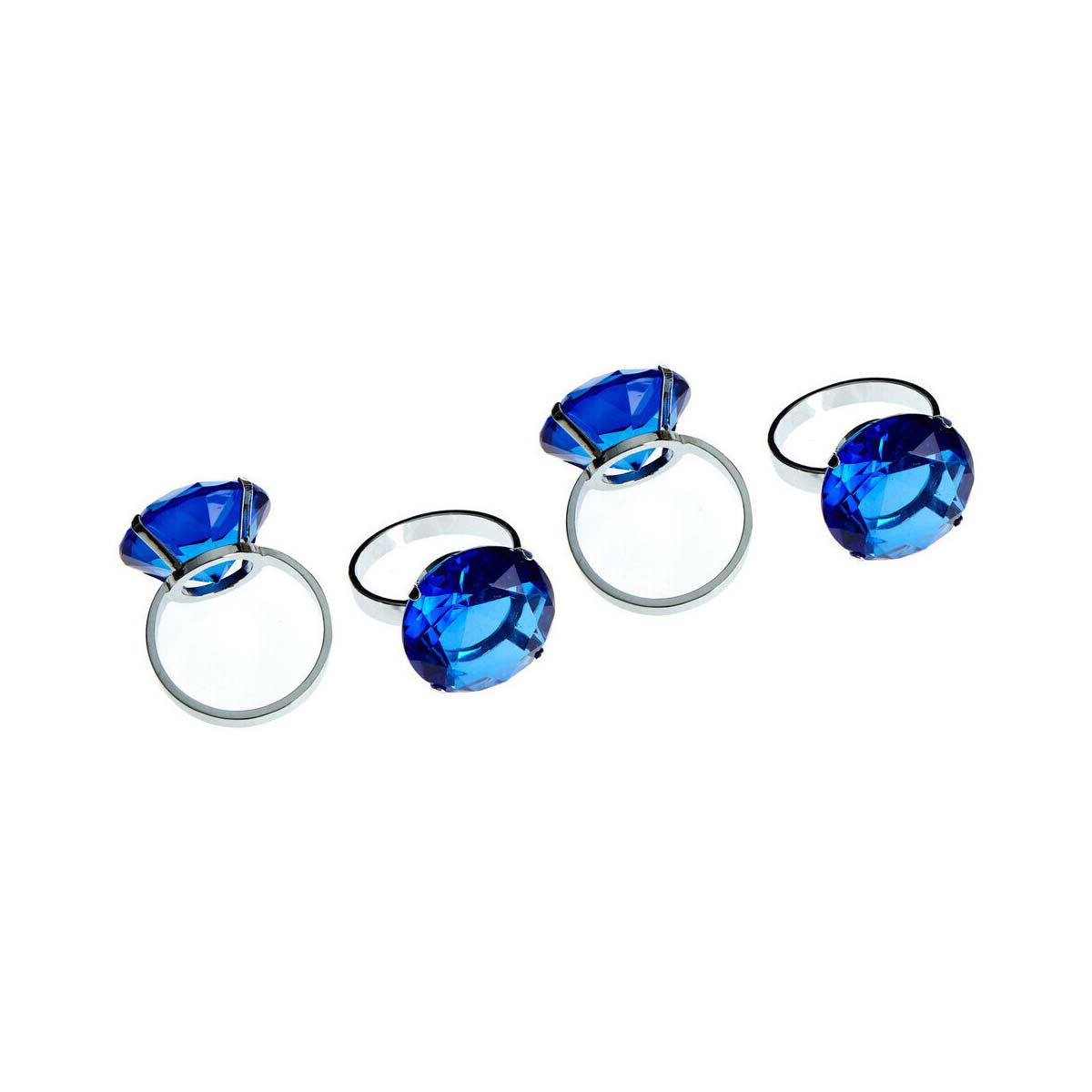 Set Of Four Sapphire Diamante Napkin Rings