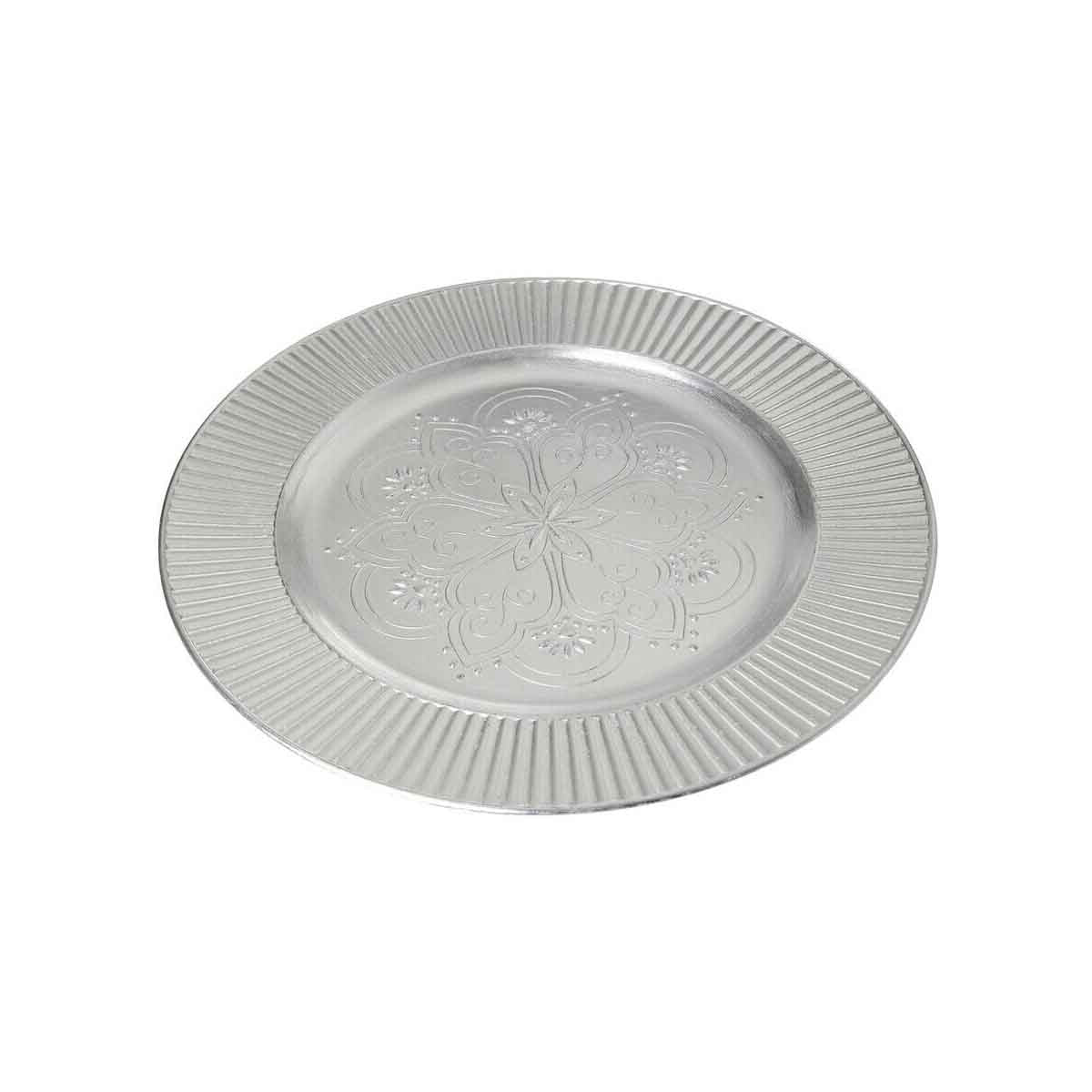Redbud Silver Charger Plate