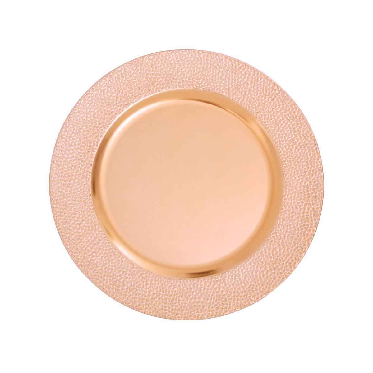 Dia Rose Gold Pebble Effect Charger Plate