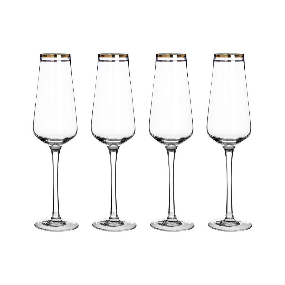 Set Of Four Charleston Champagne Glasses
