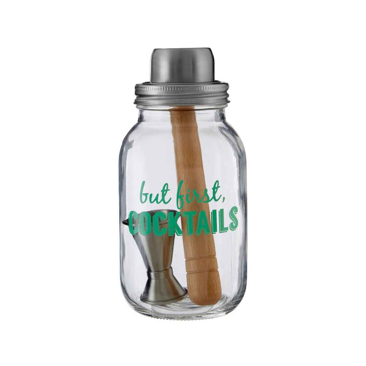 Ara 3 Piece But First Cocktails Jar