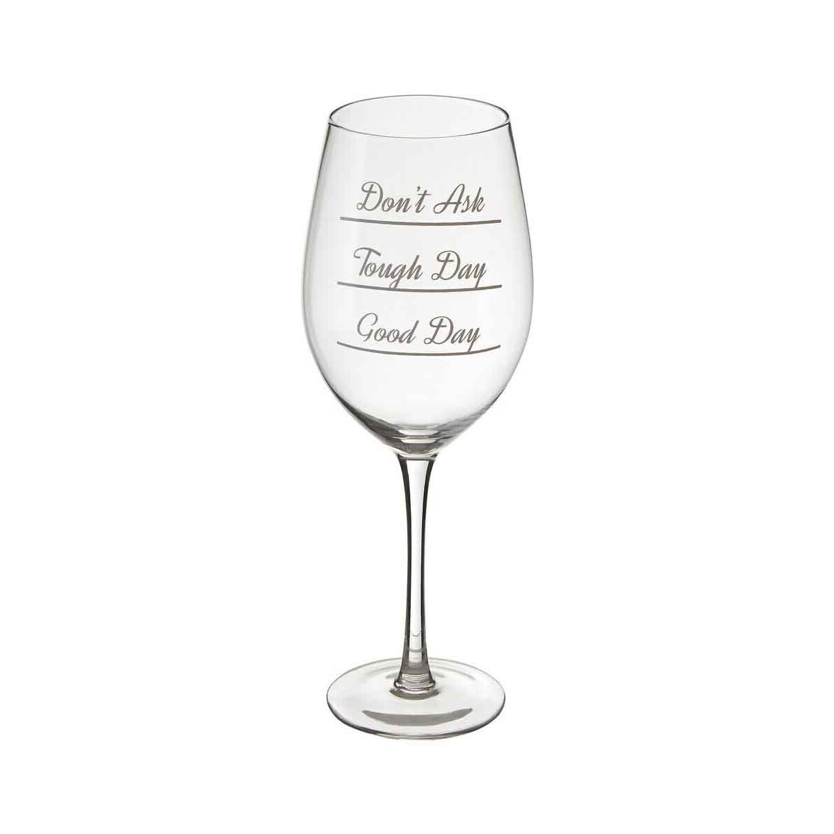 Verity Set of 2 Do Not Ask Large Wine Glasses