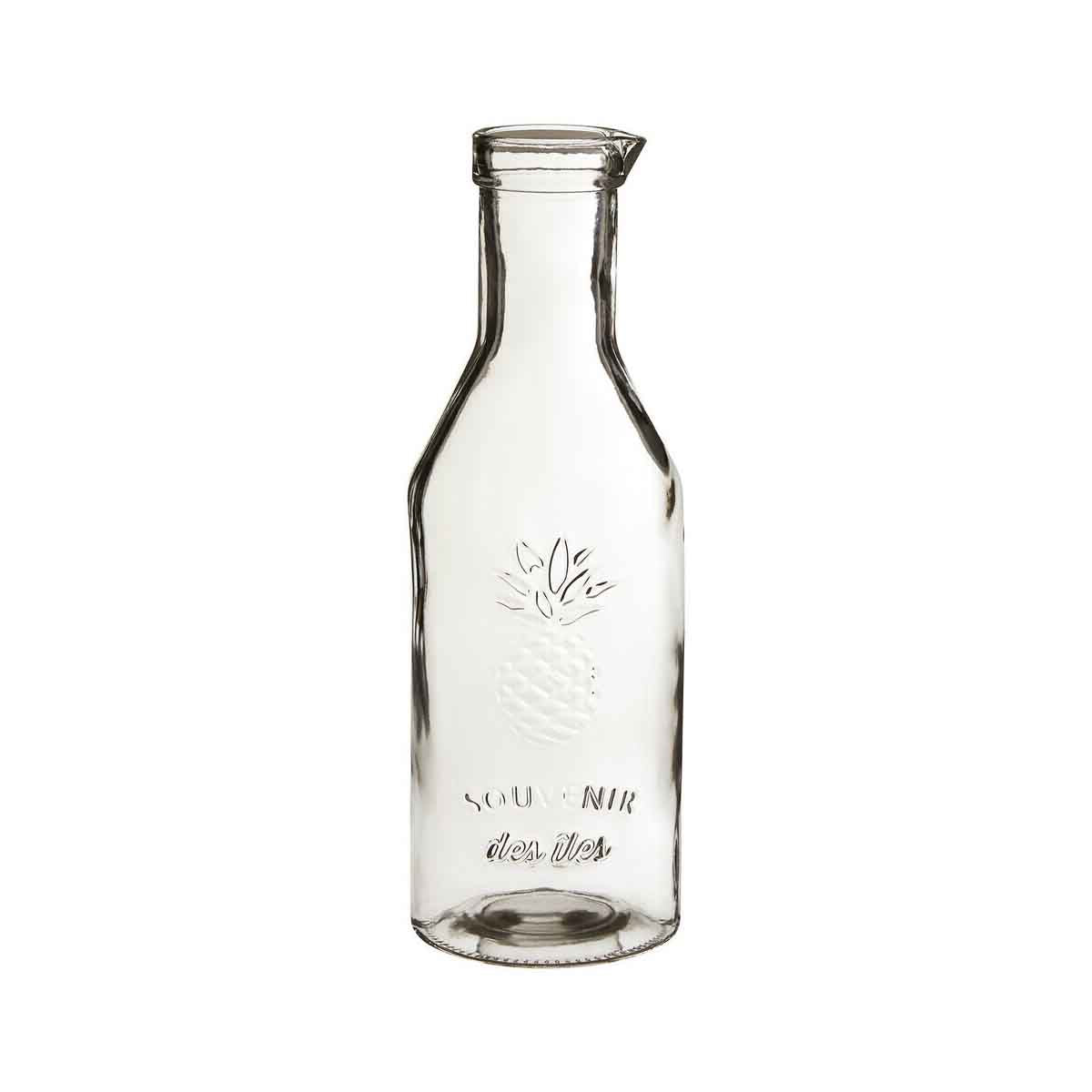 Dayla Clear Glass Embossed Pineapple Design 1000ml Carafe
