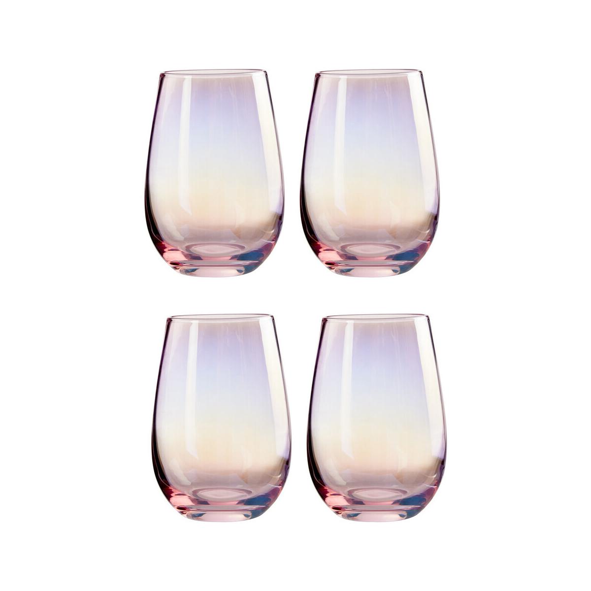 Frosted Deco Set Of 4 Hi Ball Glasses
