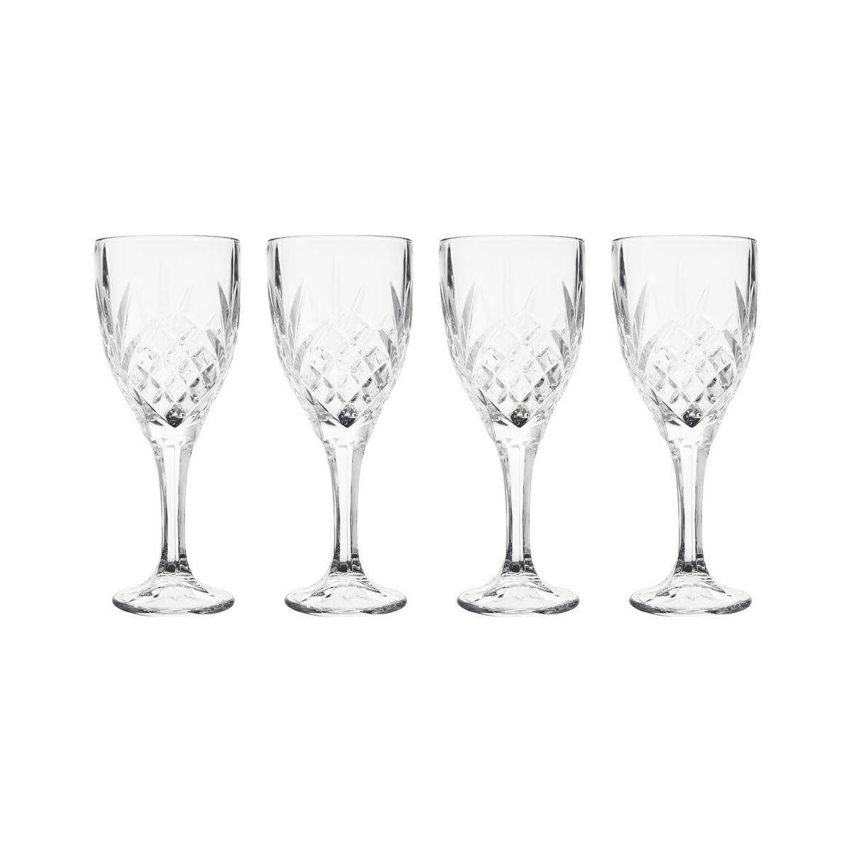 Beaufort Crystal Wine Glasses Set of Four