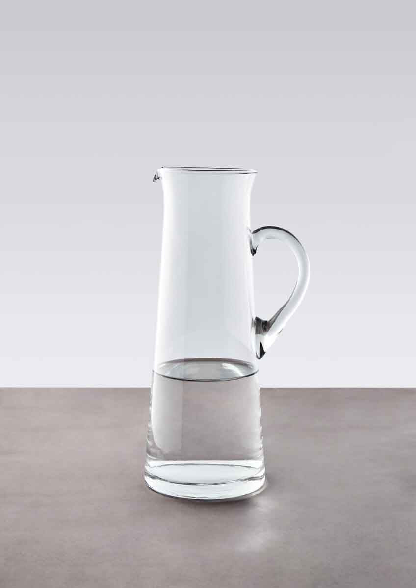 Ambra Clear Glass Pitcher.