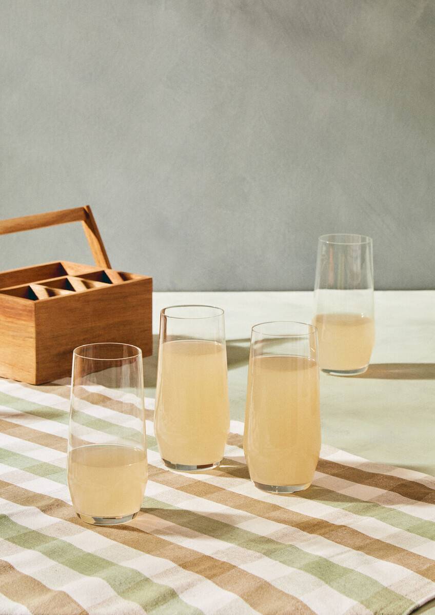 Ada Set Of 4 Crystal High Ball Glasses