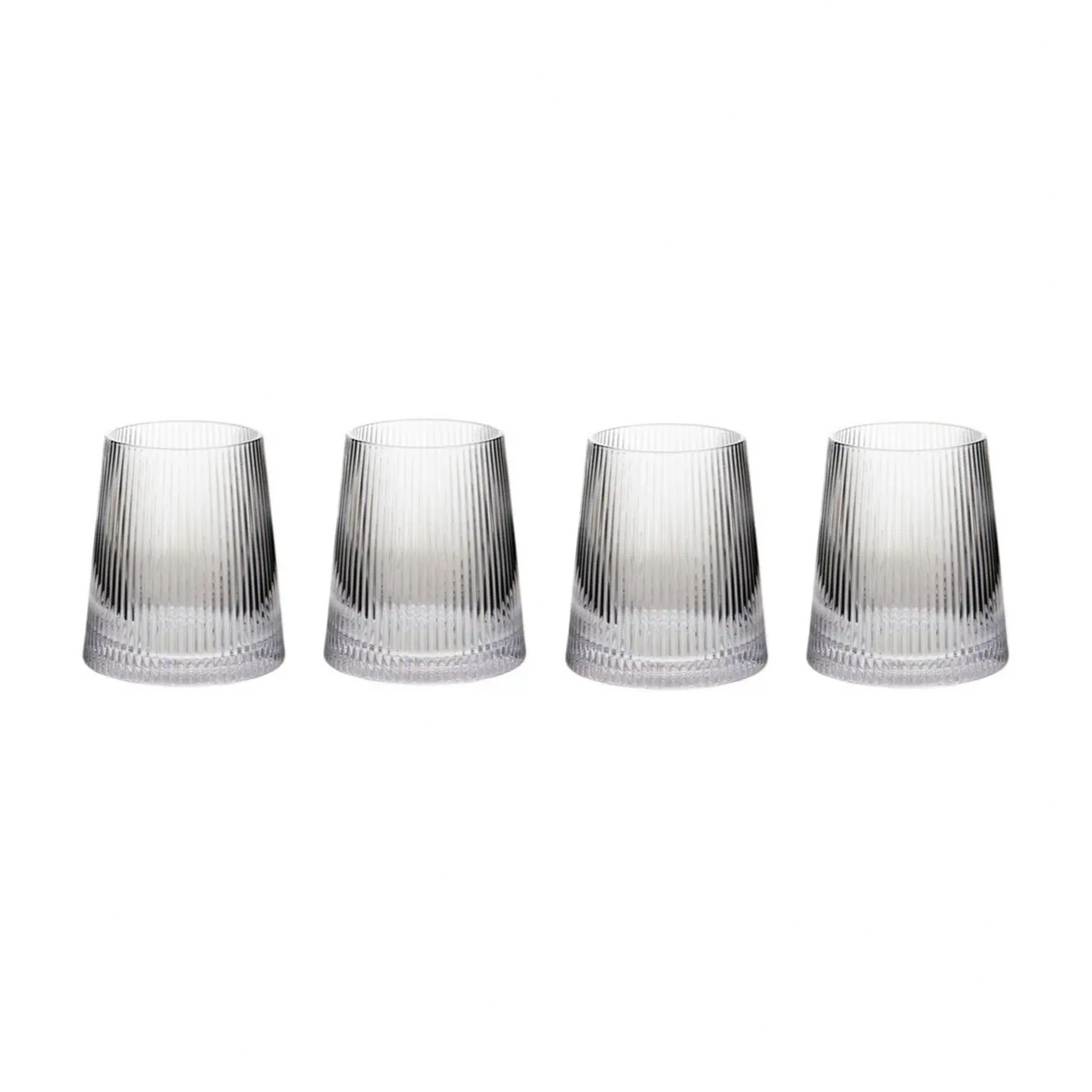 Eldon Set of 4 Ribbed Glass Tumblers
