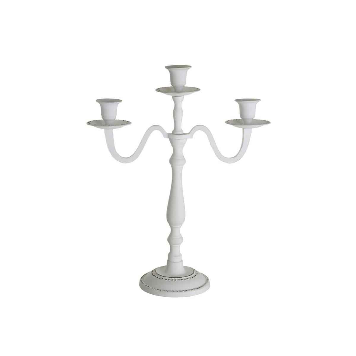 Complements White Wash Candelabra