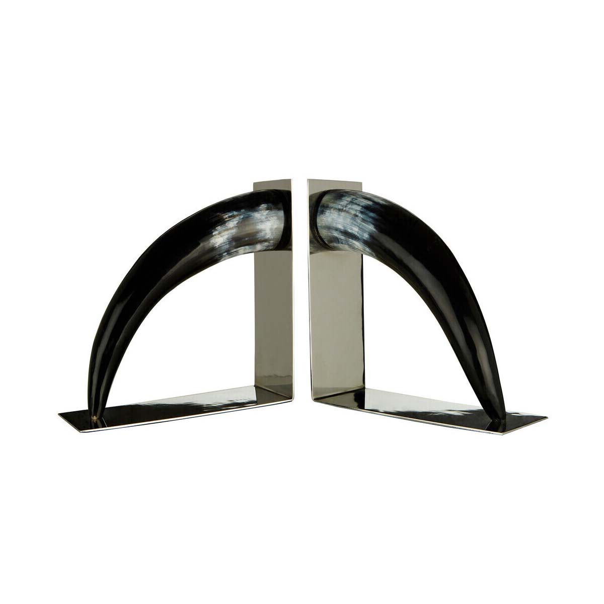 Set Of Two Buffalo Horn Bookends