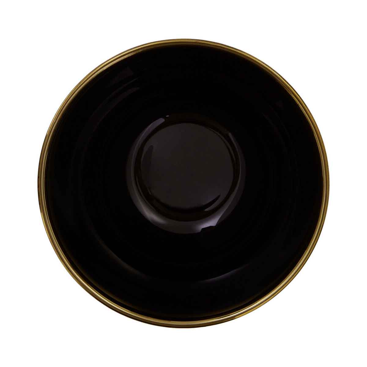 Ida 15cm Black Glass Bowl