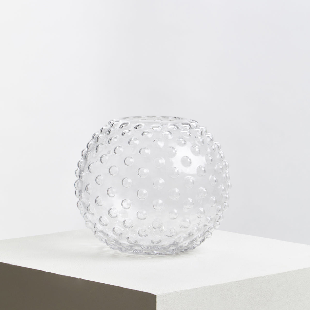 Bolla Large Round Clear Glass Vase