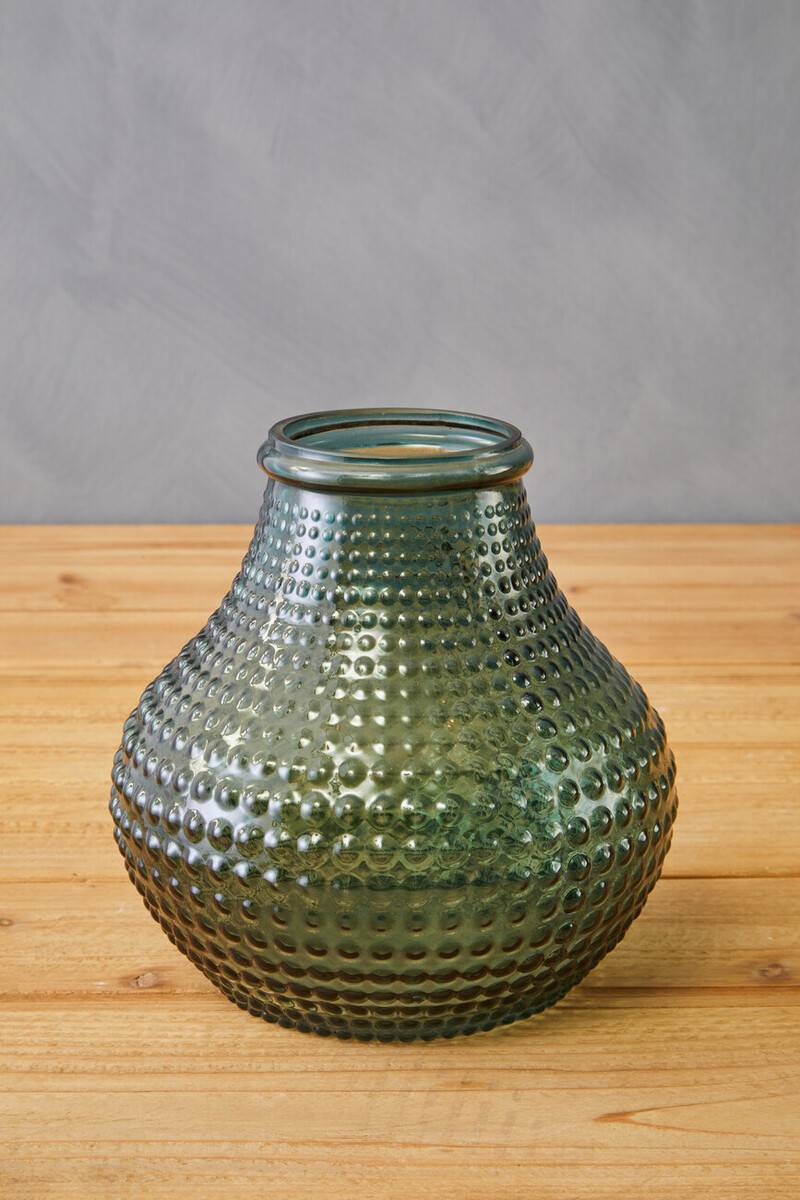 Bolla Large Green Glass Vase