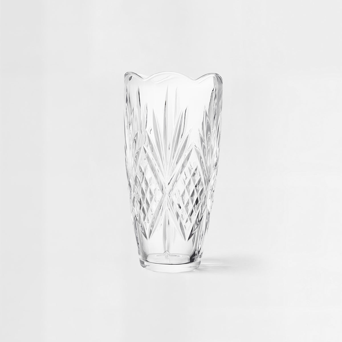 Beaufort Crystal Scalloped Vase