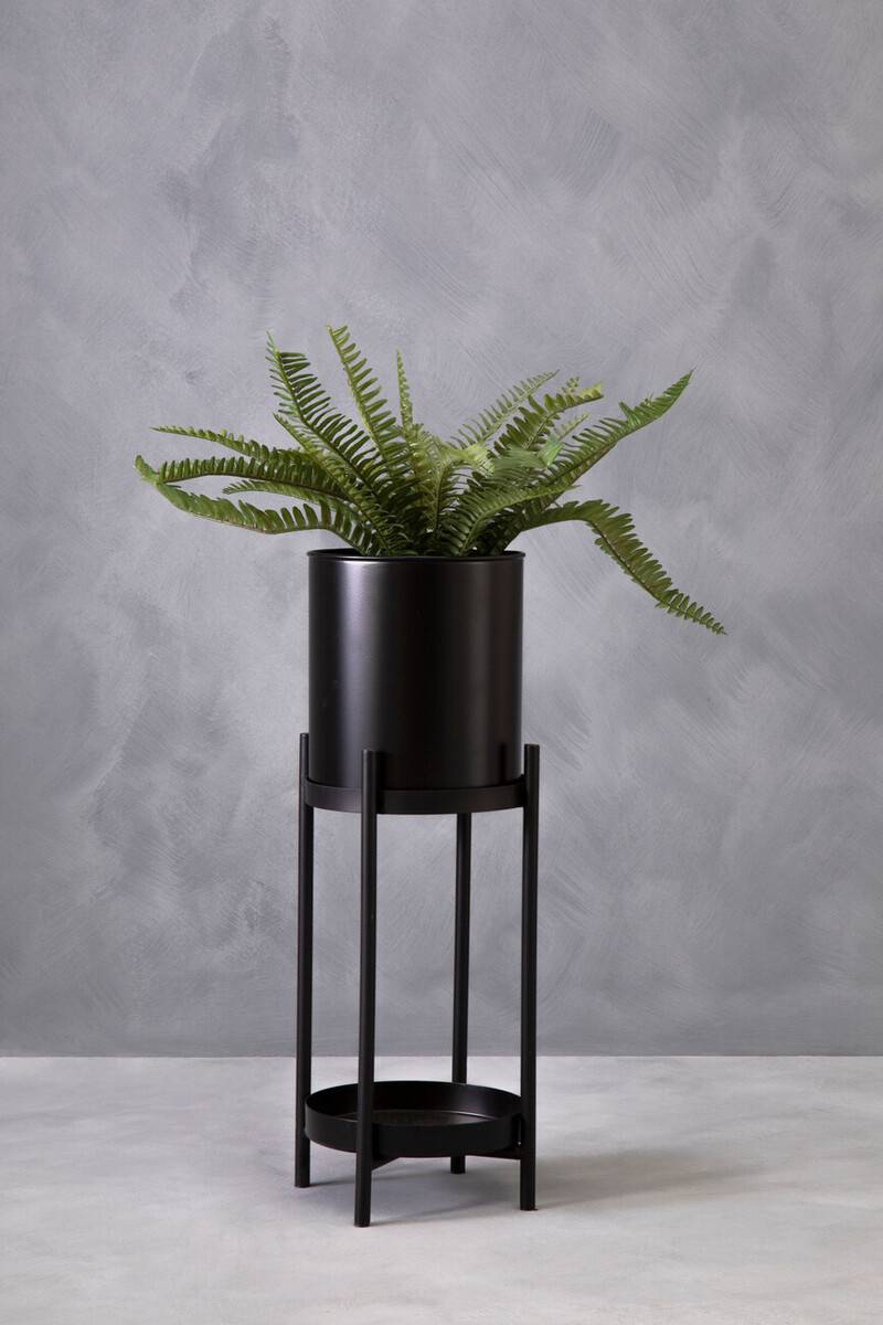 Asher Two Tier Black Plant Stand