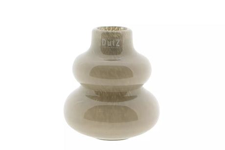 VASE SKRZYSZOW S- H16 D14 cm - TAUPE