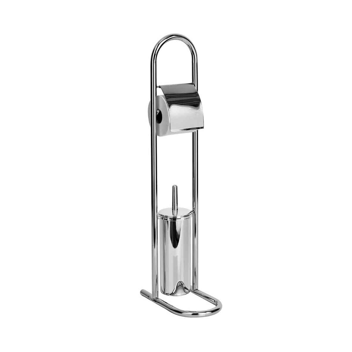 Linnea Chrome Bathroom Set Toilet Brush And Roll Small Holder