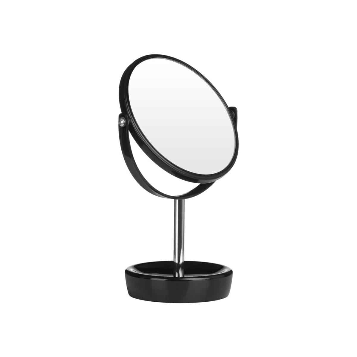 Black Plastic Swivel Table Mirror