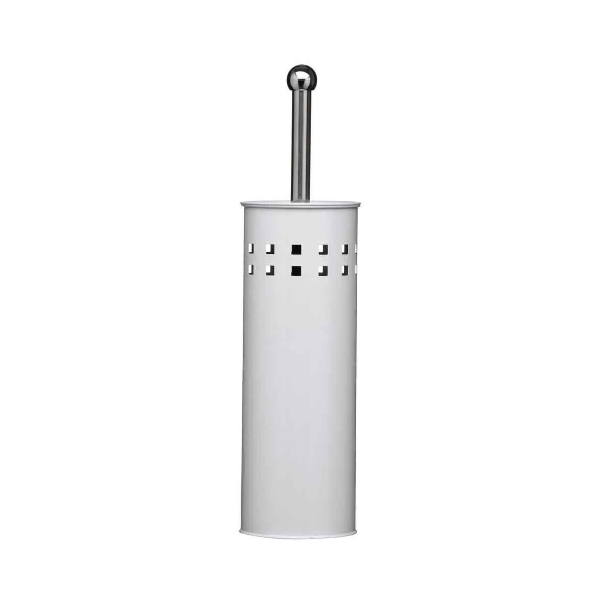 Indy White Square Design Toilet Brush