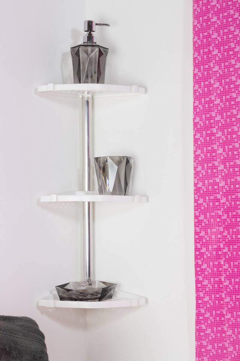 Bathe PS Wall Mountable Corner Shelf Unit