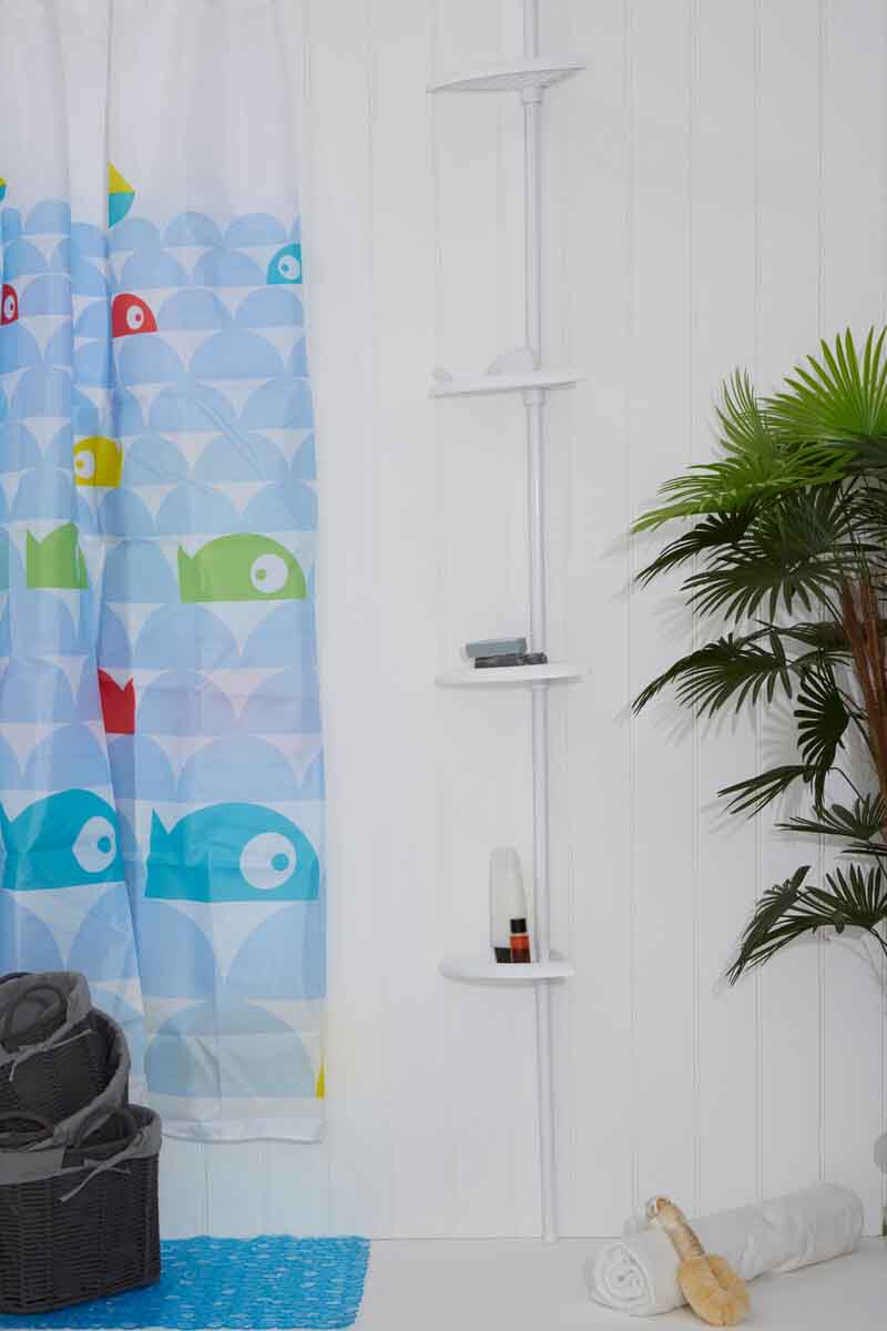 Linnea White Ps 4 Tier Corner Shelf Unit