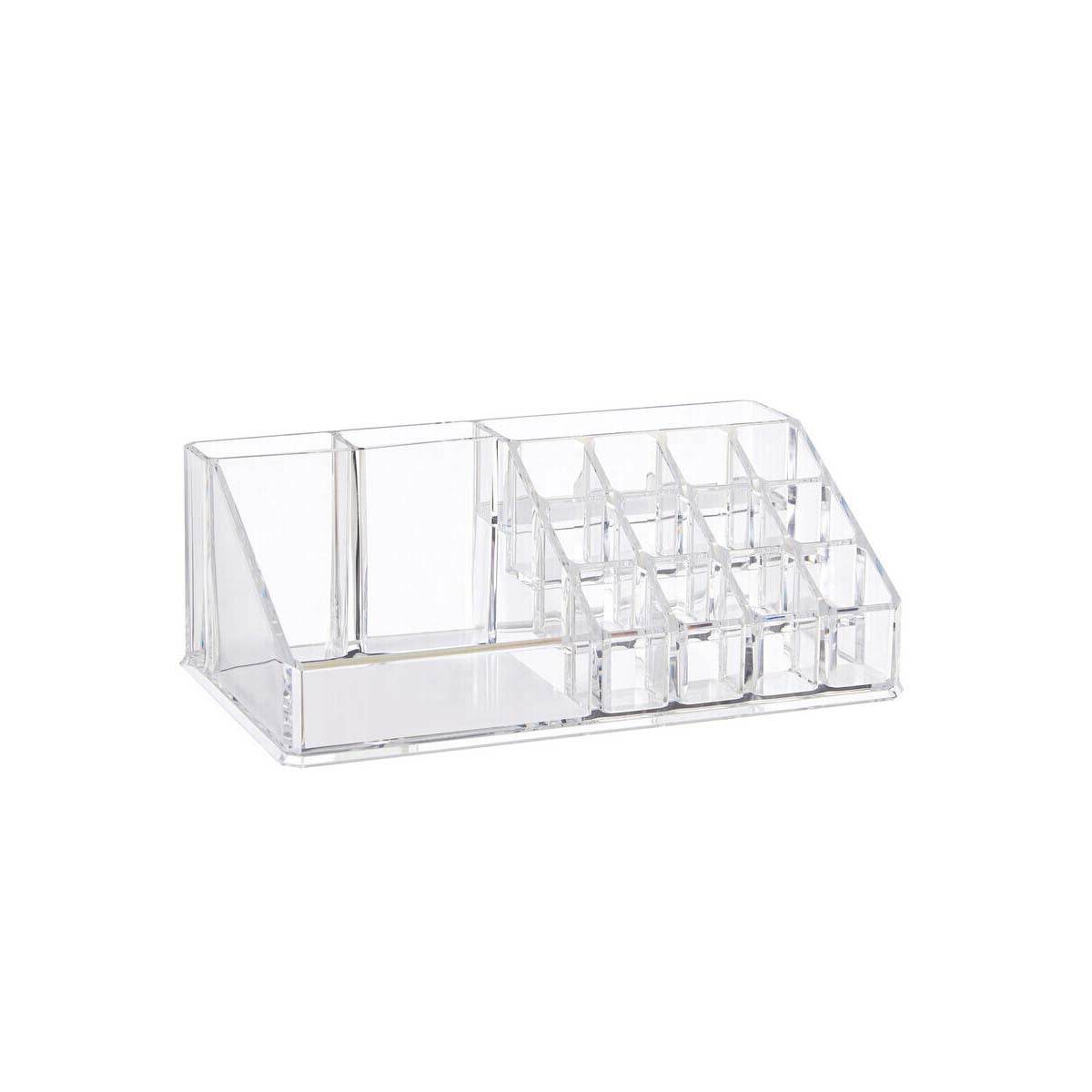 16 Compartment Clear Cosmetics Organiser