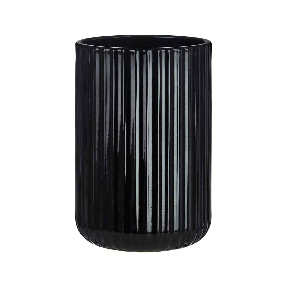 Ticino Brittany Black Glass Tumbler
