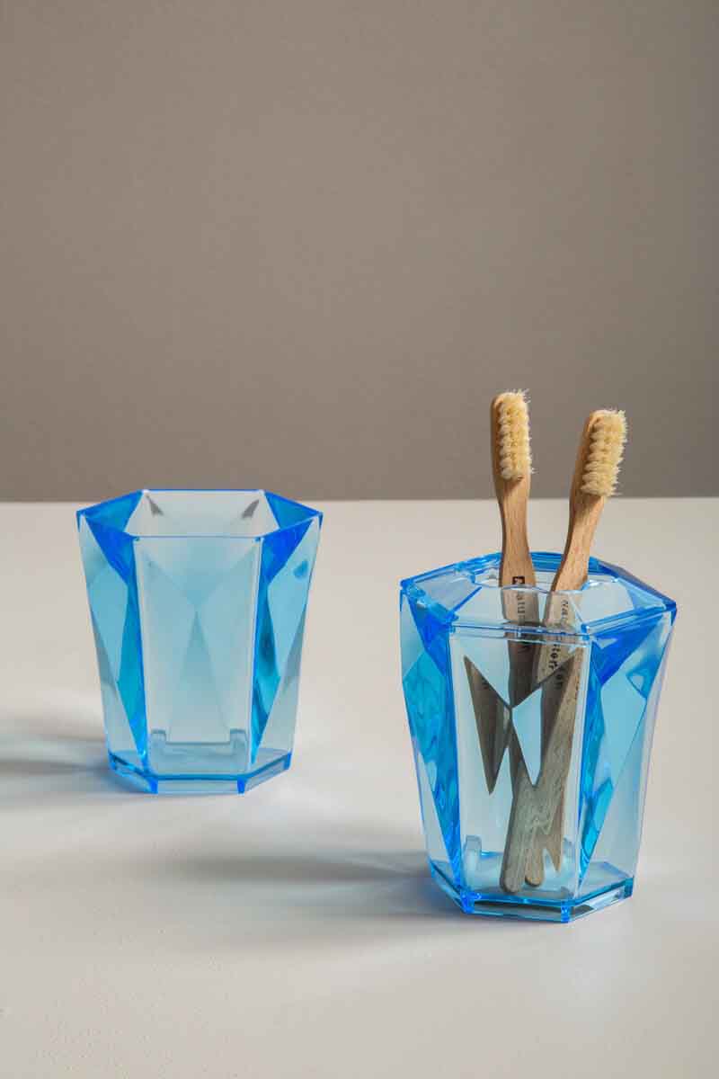 Dow Blue Acrylic Toothbrush Holder