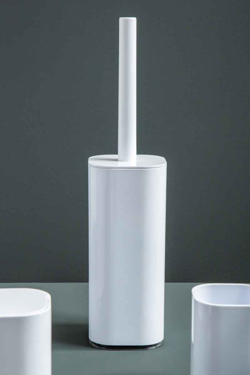 Ando White Acrylic Toilet Brush Holder