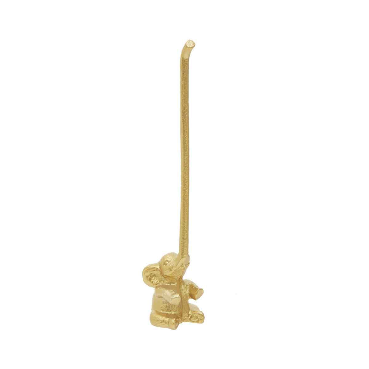 Fauna Gold Finish Elephant Toilet Roll Holder