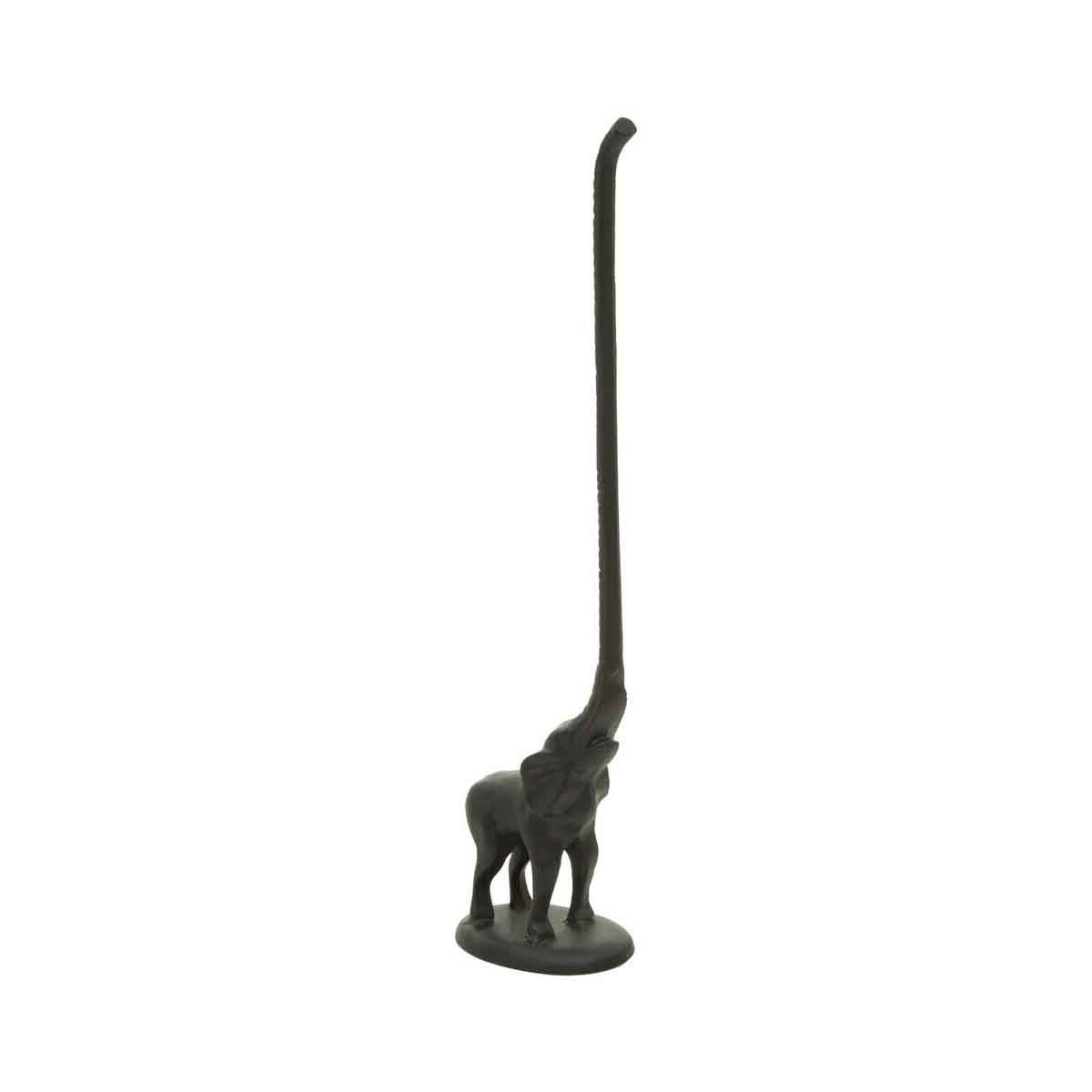 Fauna Black Finish Elephant Toilet Roll Holder