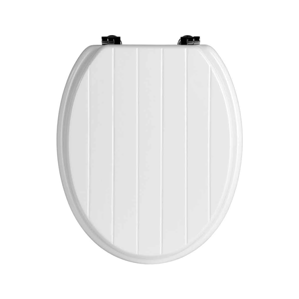 Brooks White Panel Effect Toilet Seat